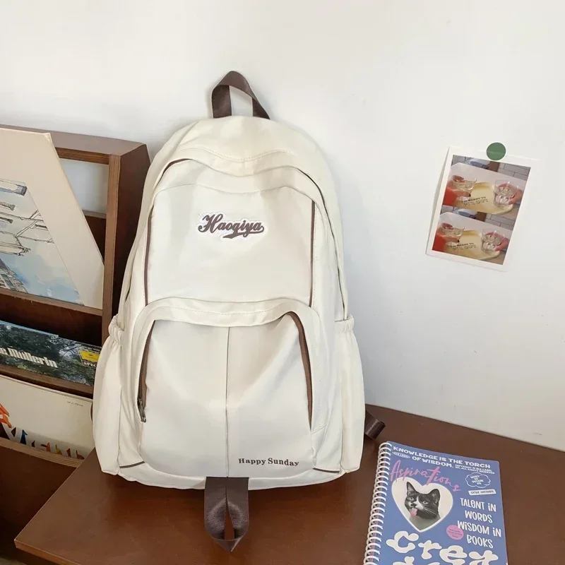 Рюкзаки большой емкости на молнии для женщин новинка 2024 нейлоновый повседневный