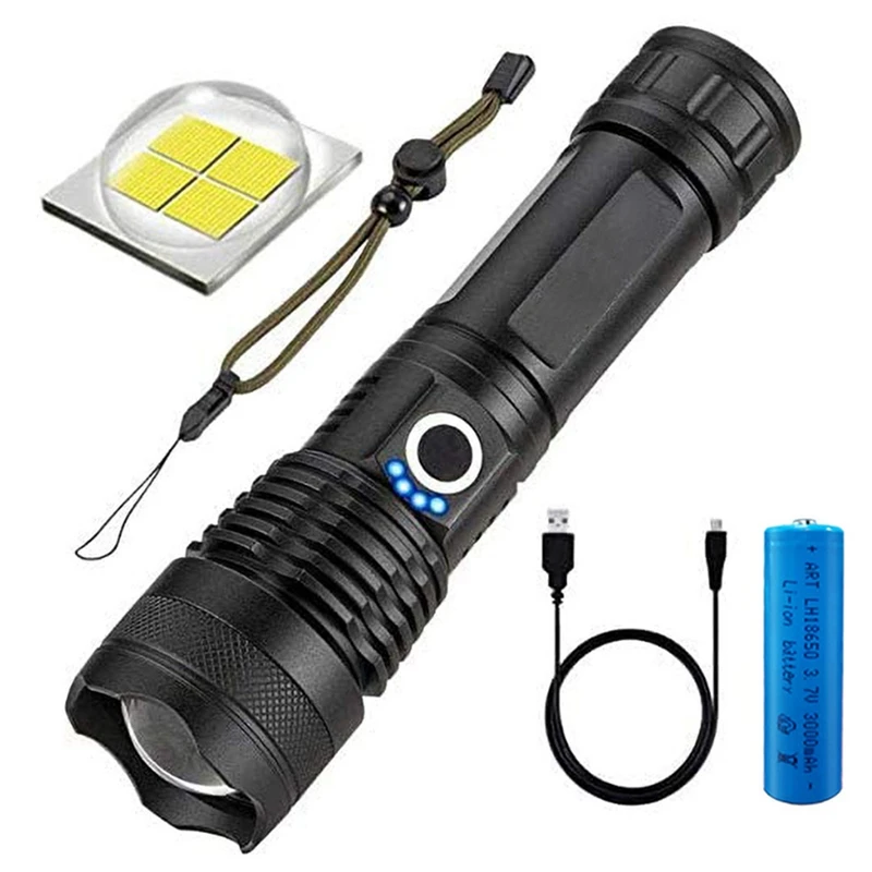 

Flashlights, 2000 High Lumen Powerful P50 Flashlight Zoomable, Life Water-Resistant Flash Light For Camping Hiking