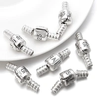 1pcslot 925 sterling silver 8mm leather cord crimp end caps clasps fit 3mm connectors for bracelet diy jewelry