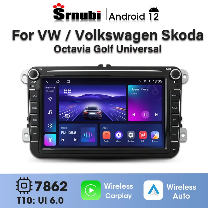 Автомагнитола 2DIN универсальная для Volkswagen Skoda Polo Golf Passat Android
