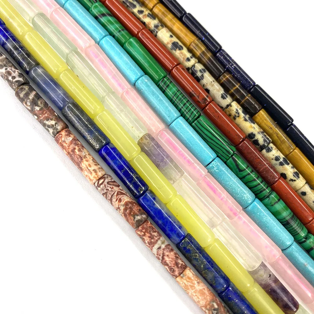 Ляпис-лазурь сумасшедший Агат фотобусина круглая трубка бисер 4x13 мм сделай сам