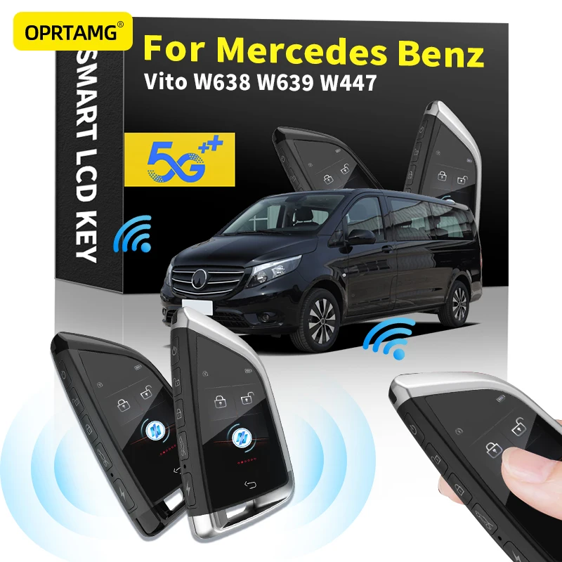 

Автомобильный смарт-ключ дистанционного управления, ЖК-дисплей для безключевого смарт-ключа для Mercedes Benz Vito W638 W639 W447 2000-2019 2020 2021 2022
