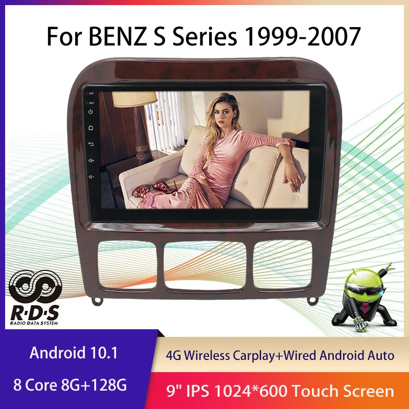 

Android 10 Восьмиядерный автомобильный радиоприемник стерео для BENZ S серии 1999-2007 автомобильный GPS-навигатор мультимедийный плеер с RDS Wifi 4G Carplay