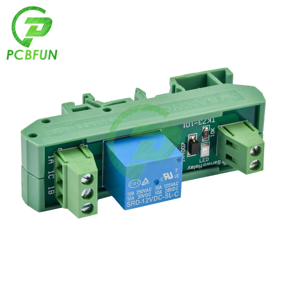 Фото 5 В 12 В 1-канальный релейный модуль DIN-рейка MDC ount SRD-05VDC-SL-C SRD-12VDC-SL-C 10A PNP NPN Плата драйвера Плата выходового усилителя №4