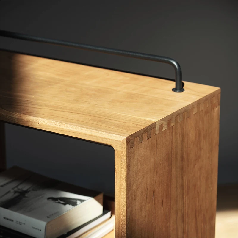 Книжный шкаф Duozhi Dwarf скандинавское вишневое дерево бревно из цельного дерева