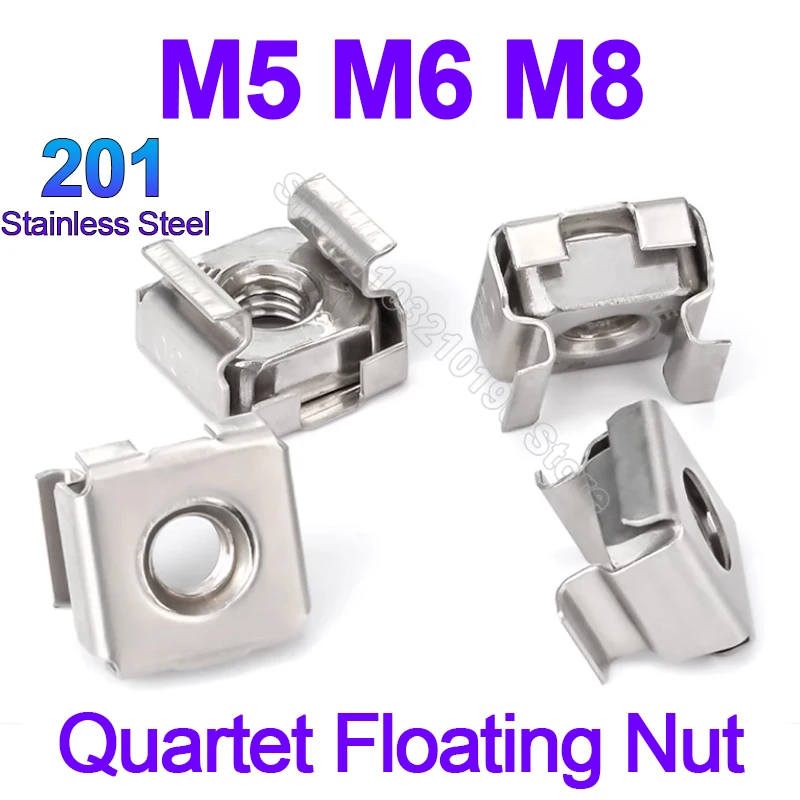 

2-100 шт., плавающие гайки из нержавеющей стали, M5, M6, M8, SUS 201