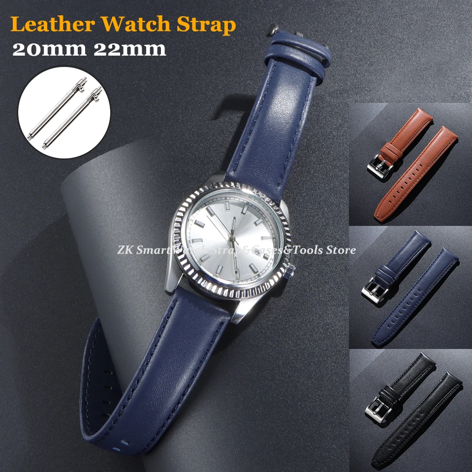 Браслет из телячьей кожи 20 мм 22 ремешки для часов Huawei мужские и женские мягкие