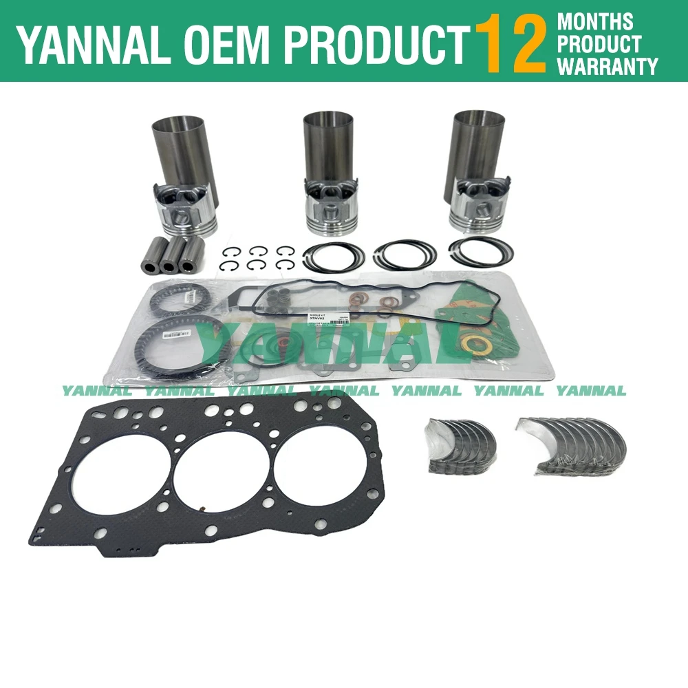 Комплект для капитального ремонта 3TNV82A экскаватора Yanmar VIO30 VIO27 B3 EG224 трактора