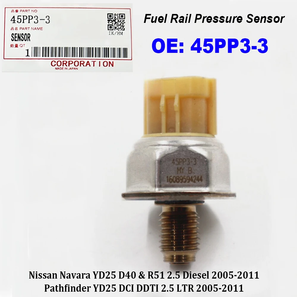 Фото 45PP3-3 45PP33 Датчик давления топливной рампы для Nissan Navara YD25 D40 и R51 2.5 Diesel Pathfinder YD25 DCI DDTI 2.5 LTR 2005-2011 №1