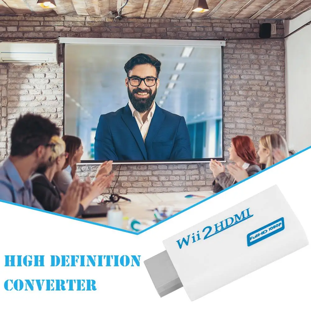 Адаптер Wii в HDMI-совместимый с поддержкой аудио 720P 1080P 3 5 мм для HDTV 2hdmi-совместимый