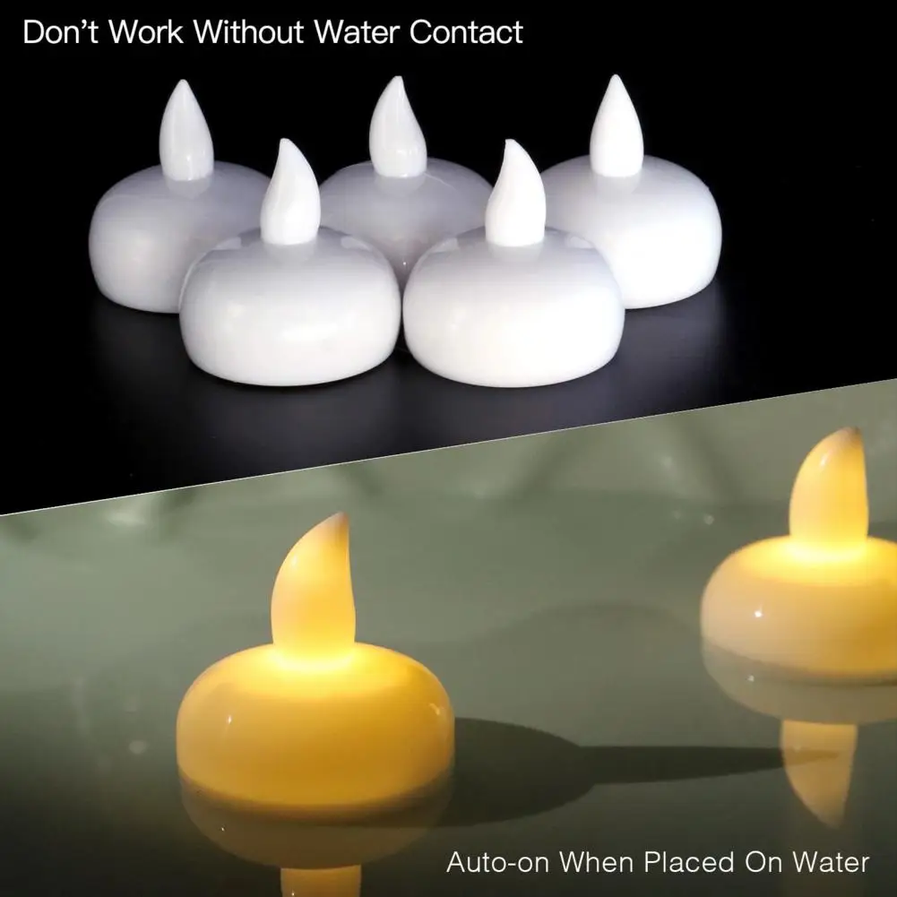 

Dropshipping！1 Set Flameless LED Tea Light Candles Warm White Battery Operated Tealight Candles for Holiday Home Party