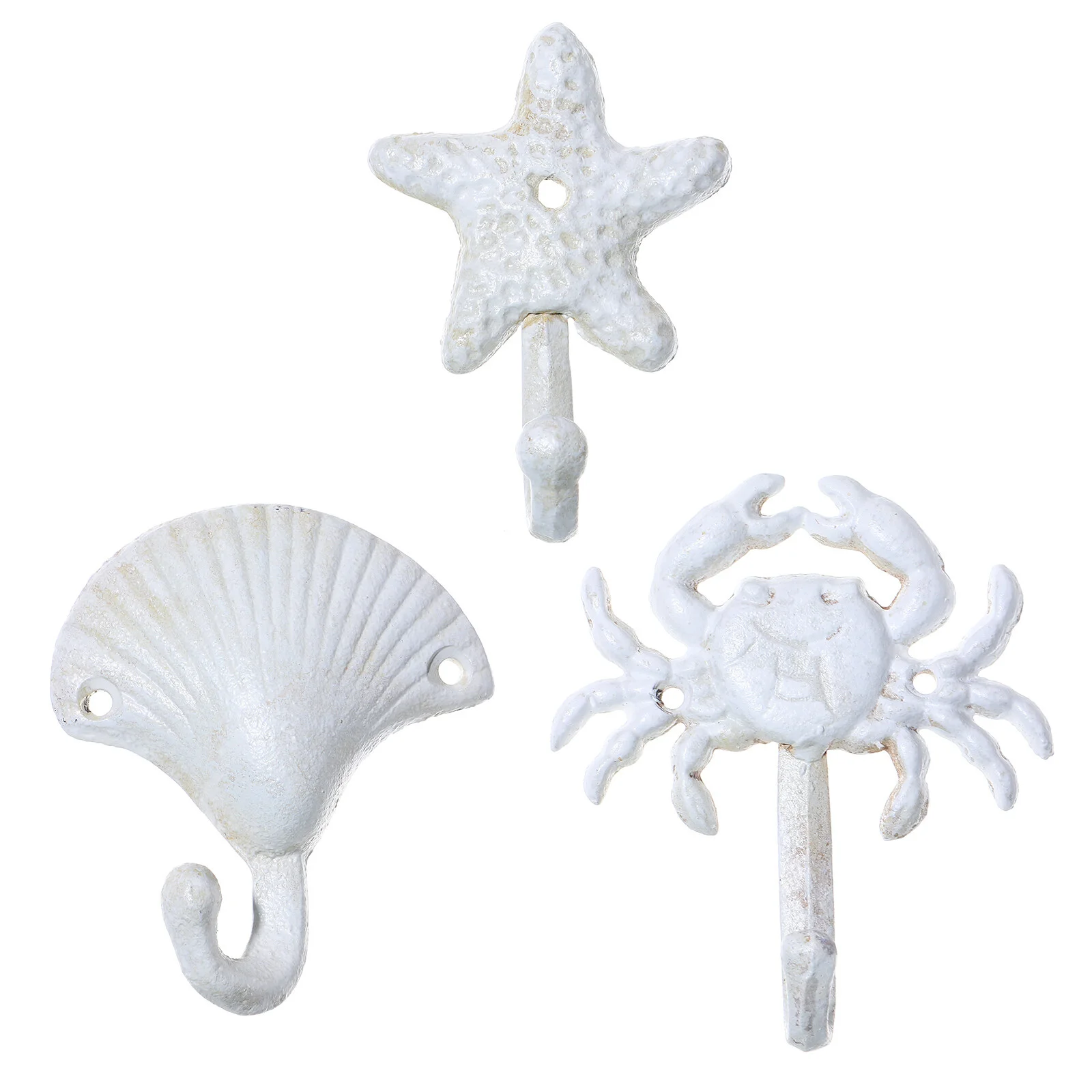 

3pcs Wall Hangers Iron Sea Star Hanger Hooks Holder Hanging Hooks