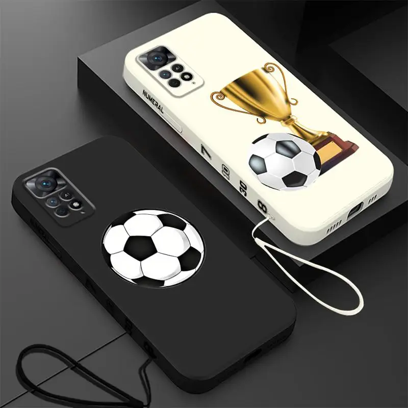 Чехол для телефона Football Champion Xiaomi Poco F5 X3 NFC X4 Pro X4NFC M4 квадратный Жидкий чехол