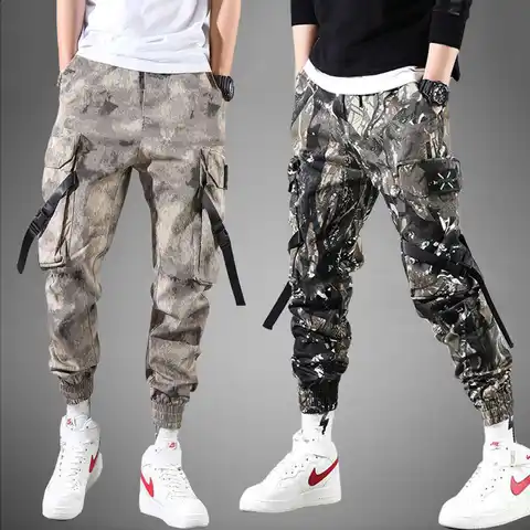 Классные камуфляжные брюки-карго в стиле милитари, уличные повседневные спортивные штаны для бега, брюки с несколькими карманами