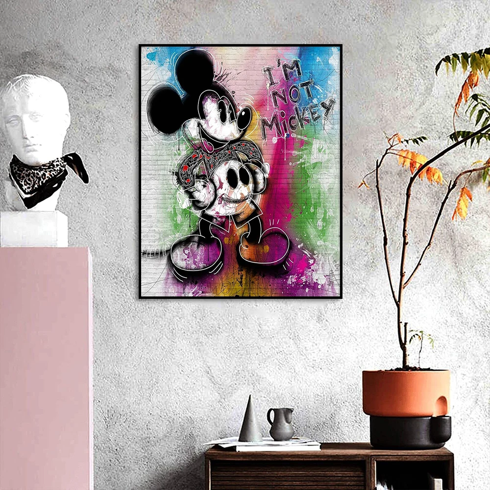Картина диснеевский Микки Маус современный настенный постер на холсте с