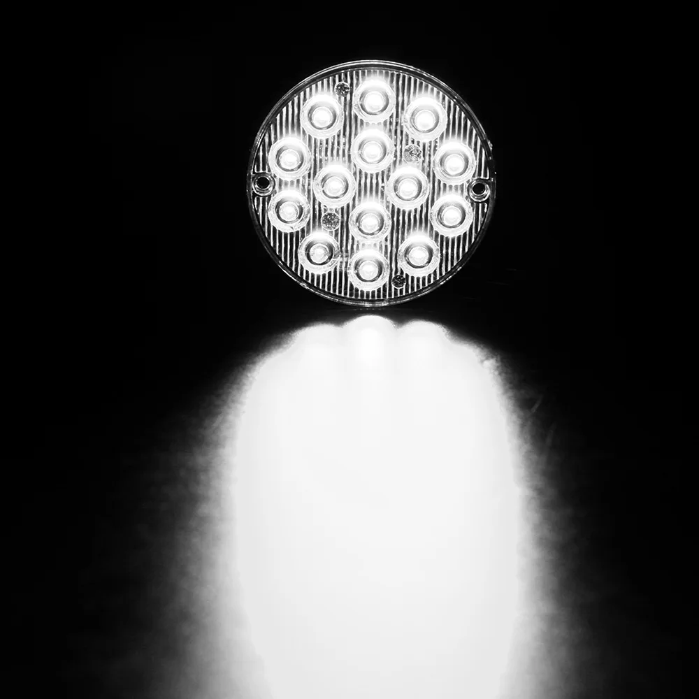 

3-дюймовый круглый светодиодный задний фонарь 14LED Аварийная вспышка Предупреждающая стробоскопическая лампа 12 В 24 В Мотоциклетный прицеп Пикап RV Грузовик Сигнальные лампы