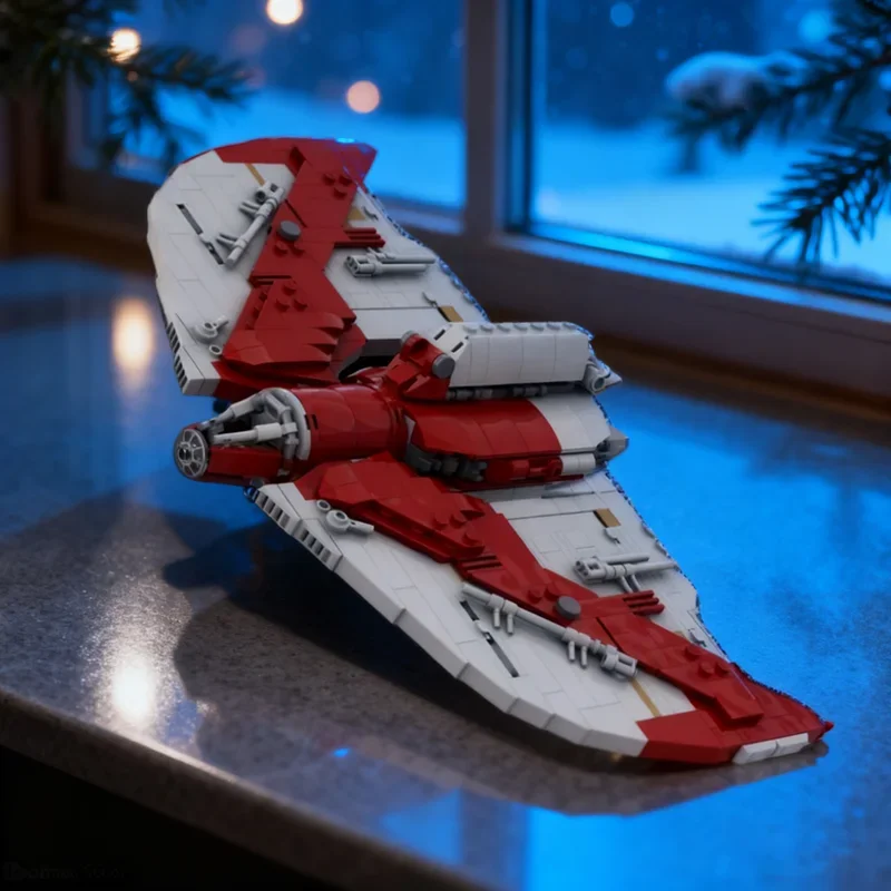 Фото Набор строительных блоков MOC T6 Shuttle Star Battle UCSed, 721 деталь, для сборки архитектурных моделей, творческий конструктор, подарок, дизайн для демонстрации №1