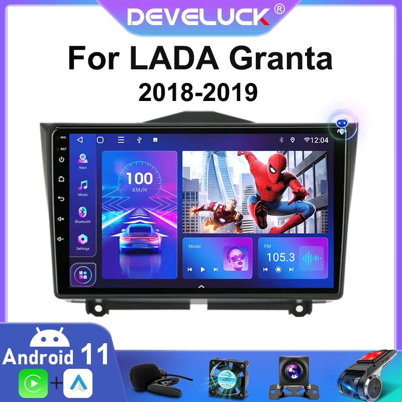 Автомагнитола 2 Din Android 11 мультимедийный видеоплеер для LADA BA3 Granta Cross 2018 2019