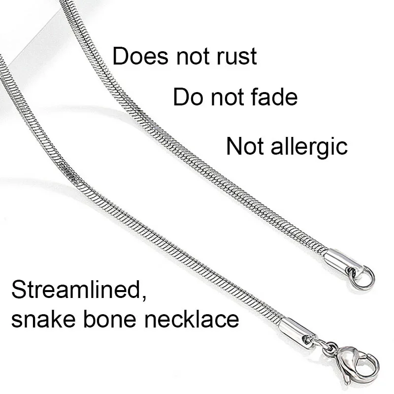 Ожерелье-цепочка из змеиной кости мужские украшения на шею модное колье