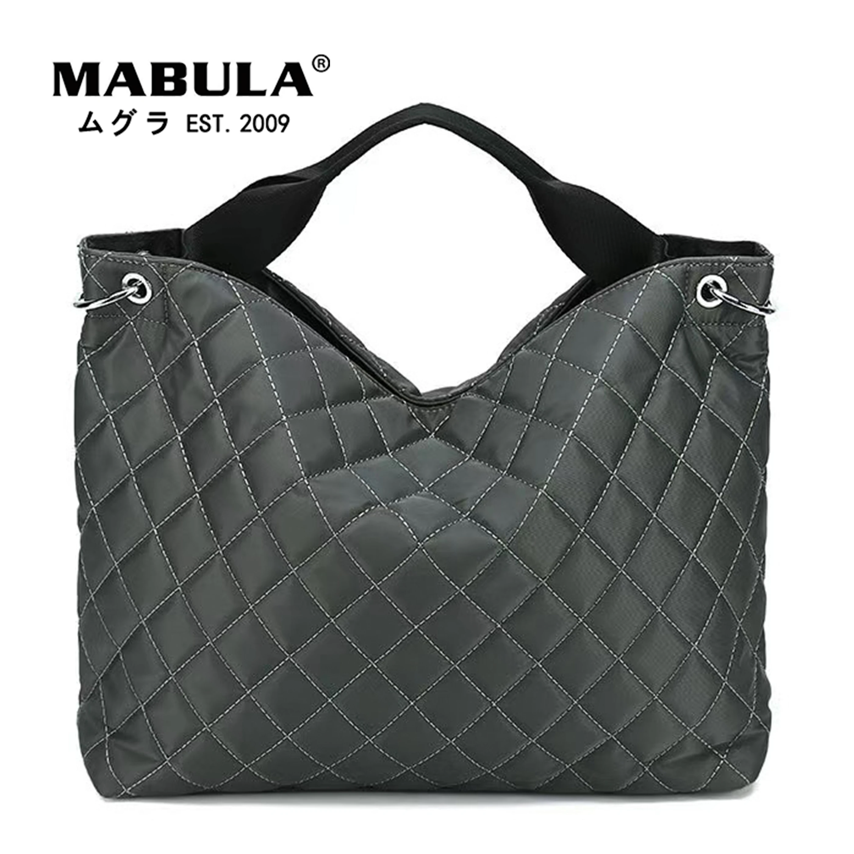 

MABULA Lightweight Padded Women Tote Satchel Handbag Feather Down Nylon Quilted Square Crossbody Bag Casual Female Work Purse