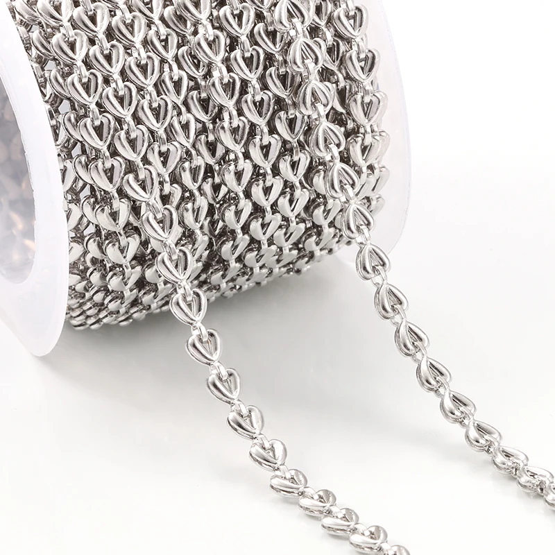 Двусторонняя цепочка в форме сердца из нержавеющей стали для изготовления