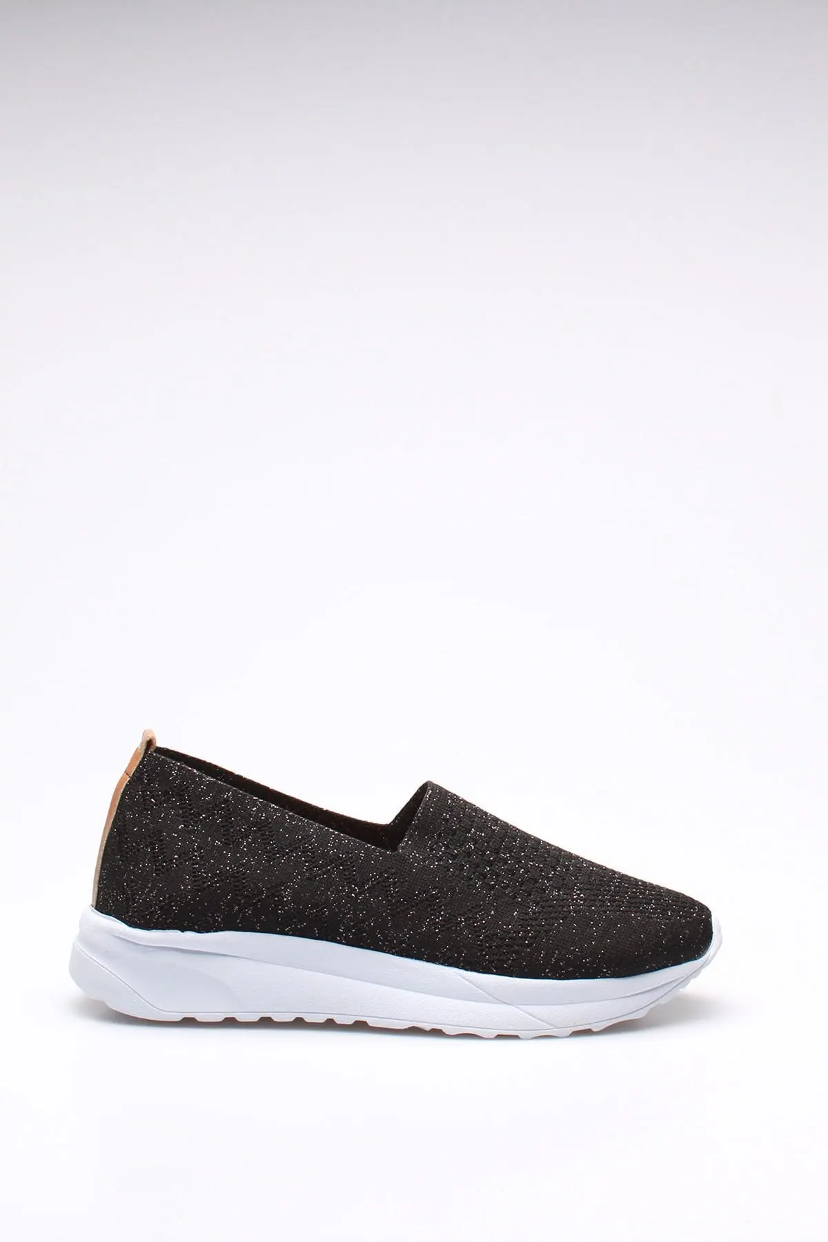 

Fashion Style women's Black Silvery Casual Flat Shoes