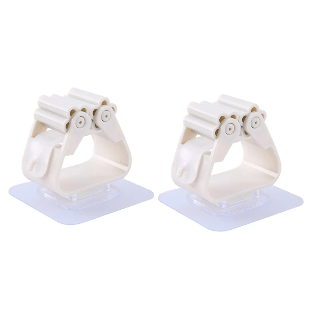 

Hot Sale 2PCS Bathroom Shower Room Wall Clip Rack ABS Adhesive Brush Hanger Home Supplies