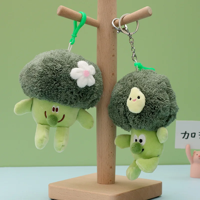 

15cm Creative Cartoon Broccoli Vegetable Dolls Pendant Plush Toys Schoolbag Pendant Bag Funny Keychain Doll Gifts for Kids