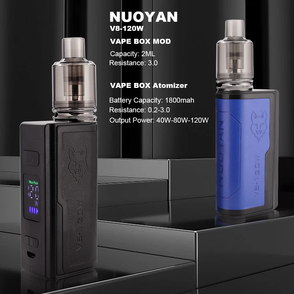 

120W Box Mod Kit E Cigarette Vape Built-in 1800mah Battery 2.0ml Tank OLED Screen Smoking Vaporizers Vapes Vapor Liquido Vaper