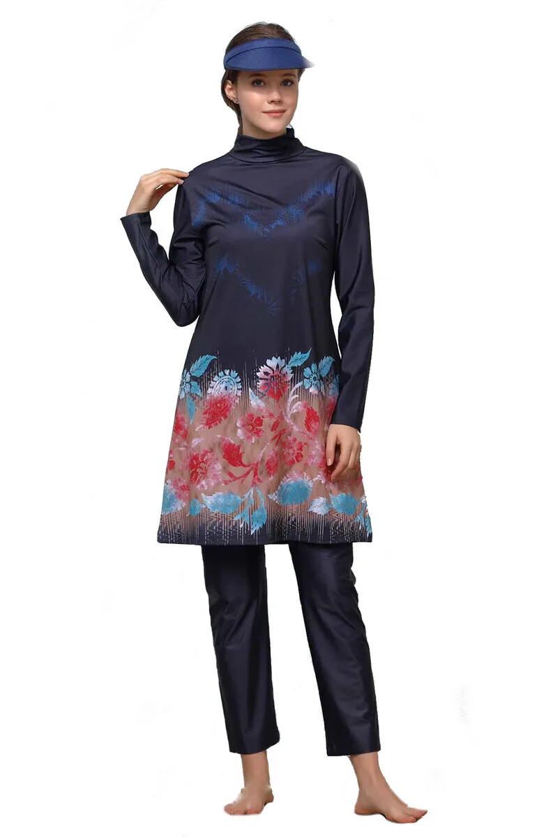 

IQRAH Jowl GAME H-2584-19 Berçem Navy Blue Hijab swimwear