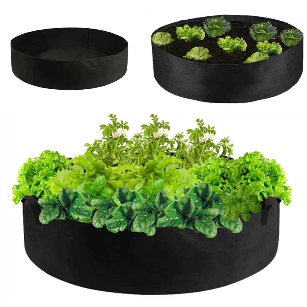 

Large Plant Grow Bag 100/50/30 Gallon Thicken Breathable Fabric Planters Round Garden Pots Flower Raised Bed for Herb Vegetable