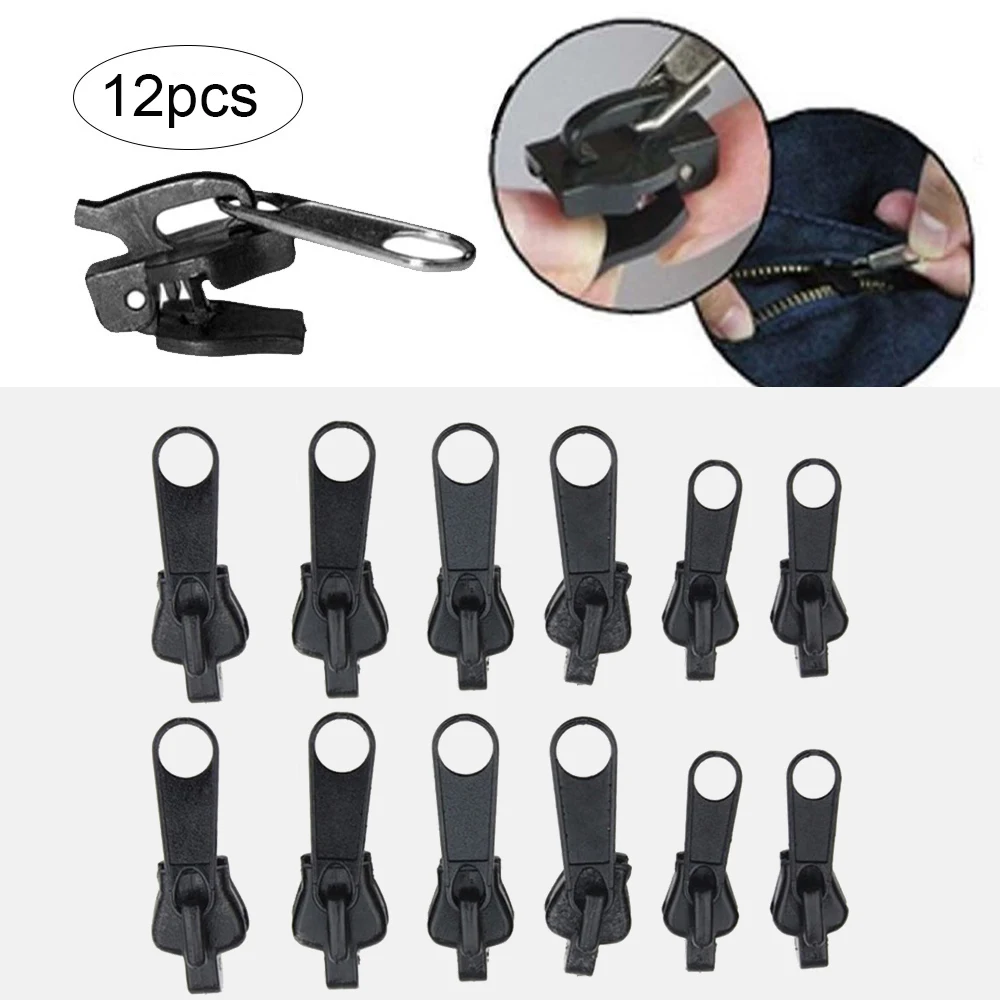 

12PCS/Set Instant Zipper Universal Fix Zipper Repair Kit Replacement Zip Slider Teeth New Design Sewing Zipper For Clothes
