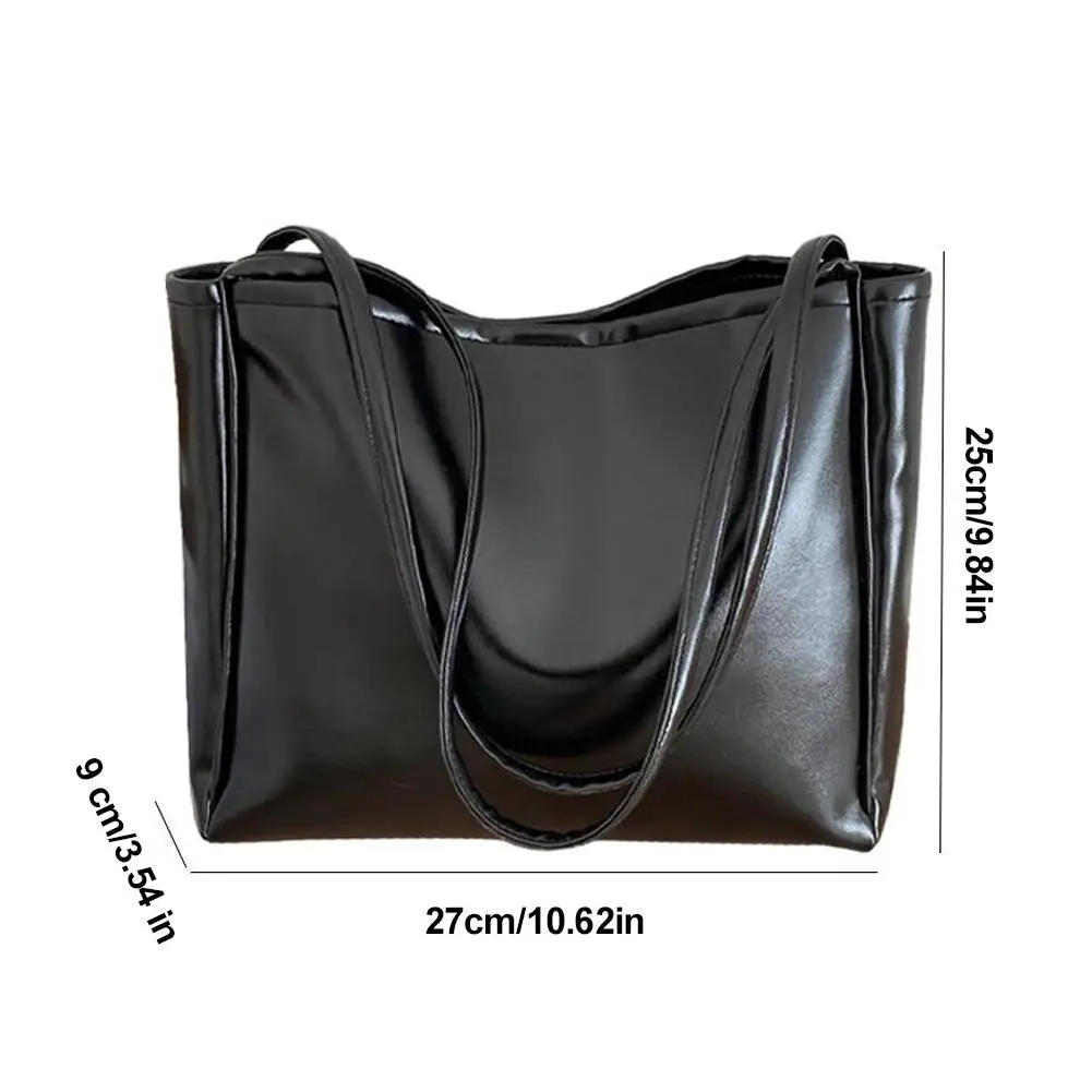 Женская большая сумка из мягкой кожи Классическая однотонная простая