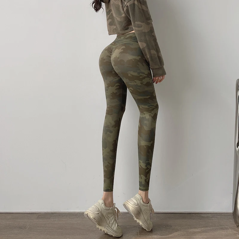 MITAOGIRL Camouflage Fitness Yoga Pants Internet Celebrity Tight-fitting Hip-lifting Women's Quick-drying Training Legging
