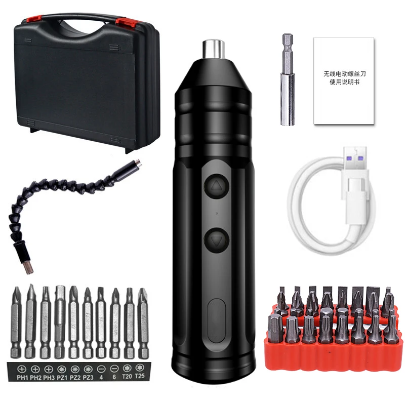 

New 3.7V Mini Cordless Electric Screwdriver Portable Power Tools Set Rechargeable Multifunctional Electric Screwdriver Tool Set