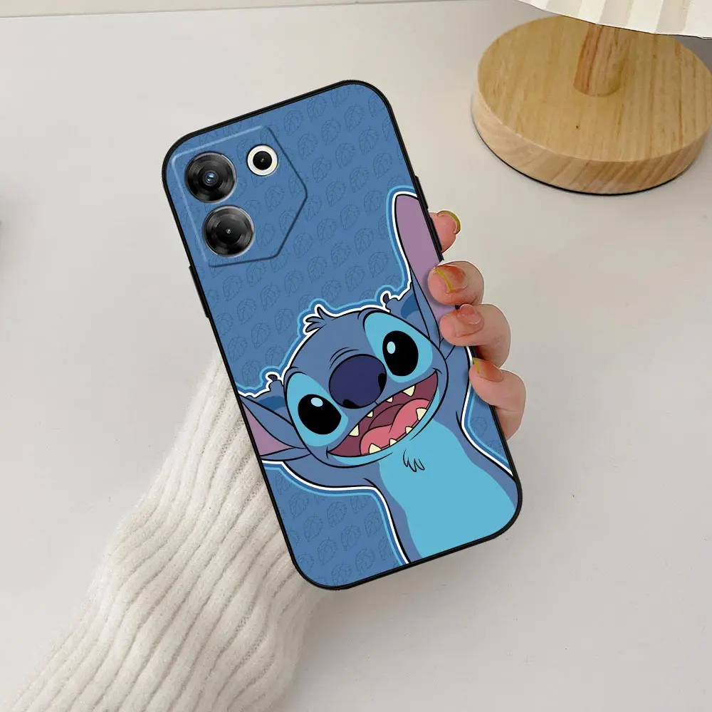 Чехол для телефона Disney Lilo Stitch Cute Infinix Tecno Cpark 30C 7 6 5 POp Poca Smart 9 8 Pro 5G черный мягкий