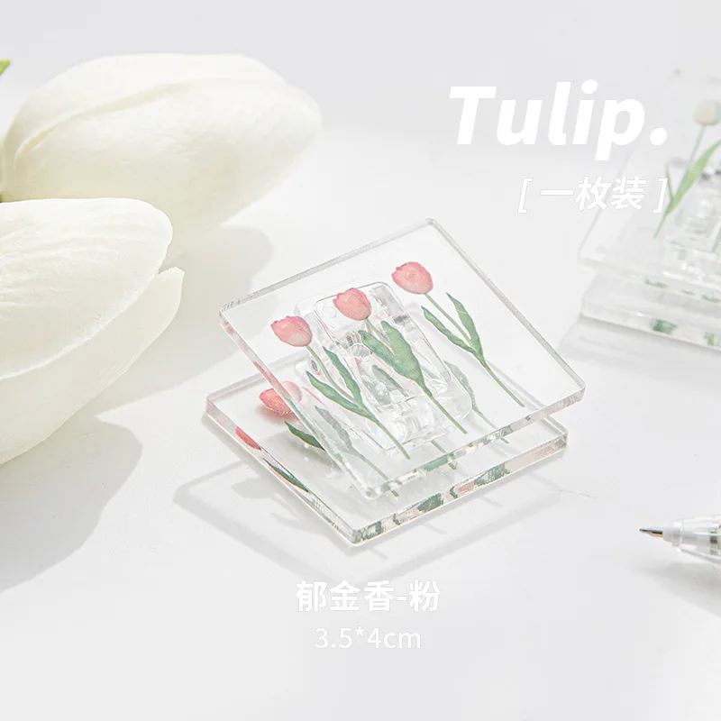 

Прозрачный акриловый зажим для файлов Kawaii