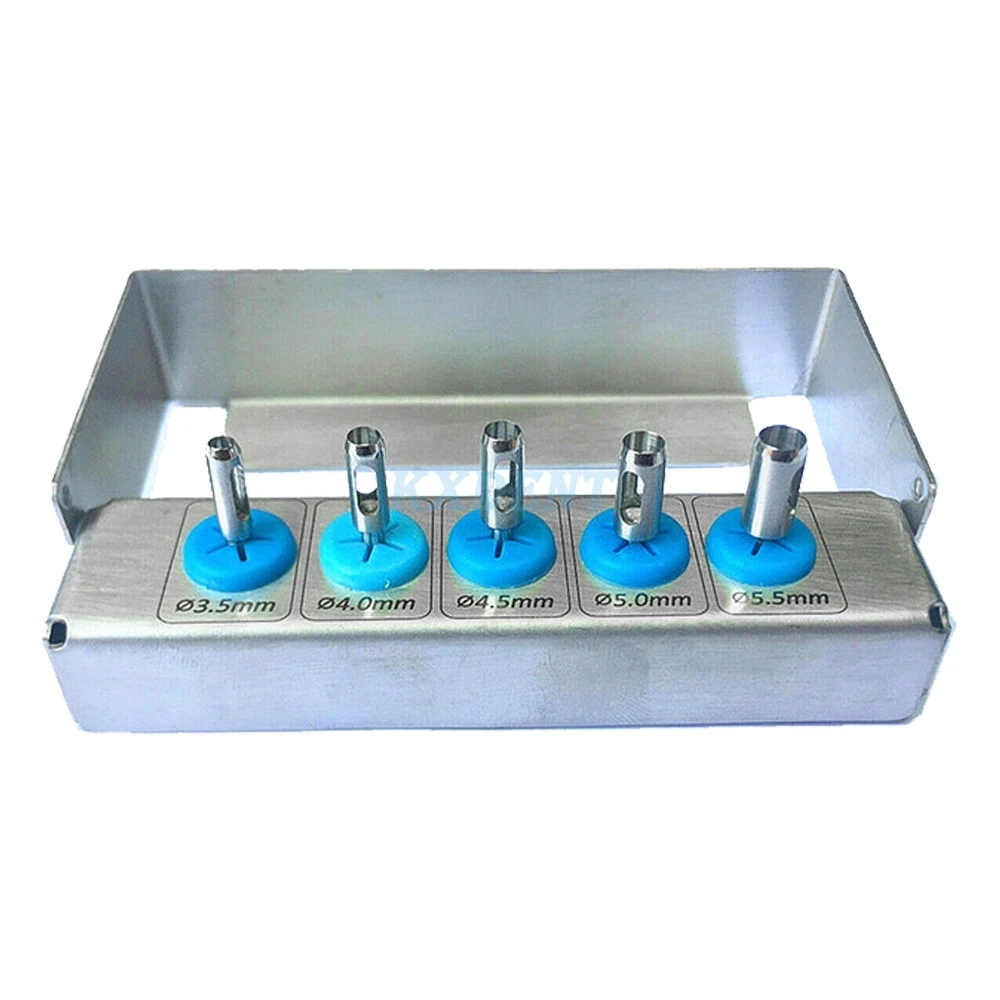 

1SET New Dental Implant Trephine Bur Tissue Punch Stainless steel Planting Tools For Dental Implant Punch Surgical Instrument