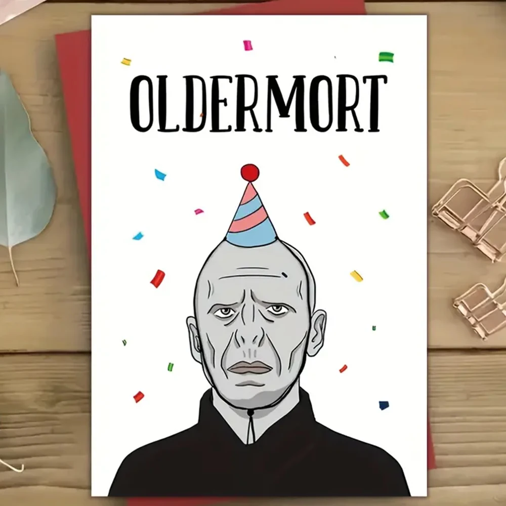 1 Шт. Уникальный Мультяшный Дизайн Поздравительная Открытка С Конвертом Забавная