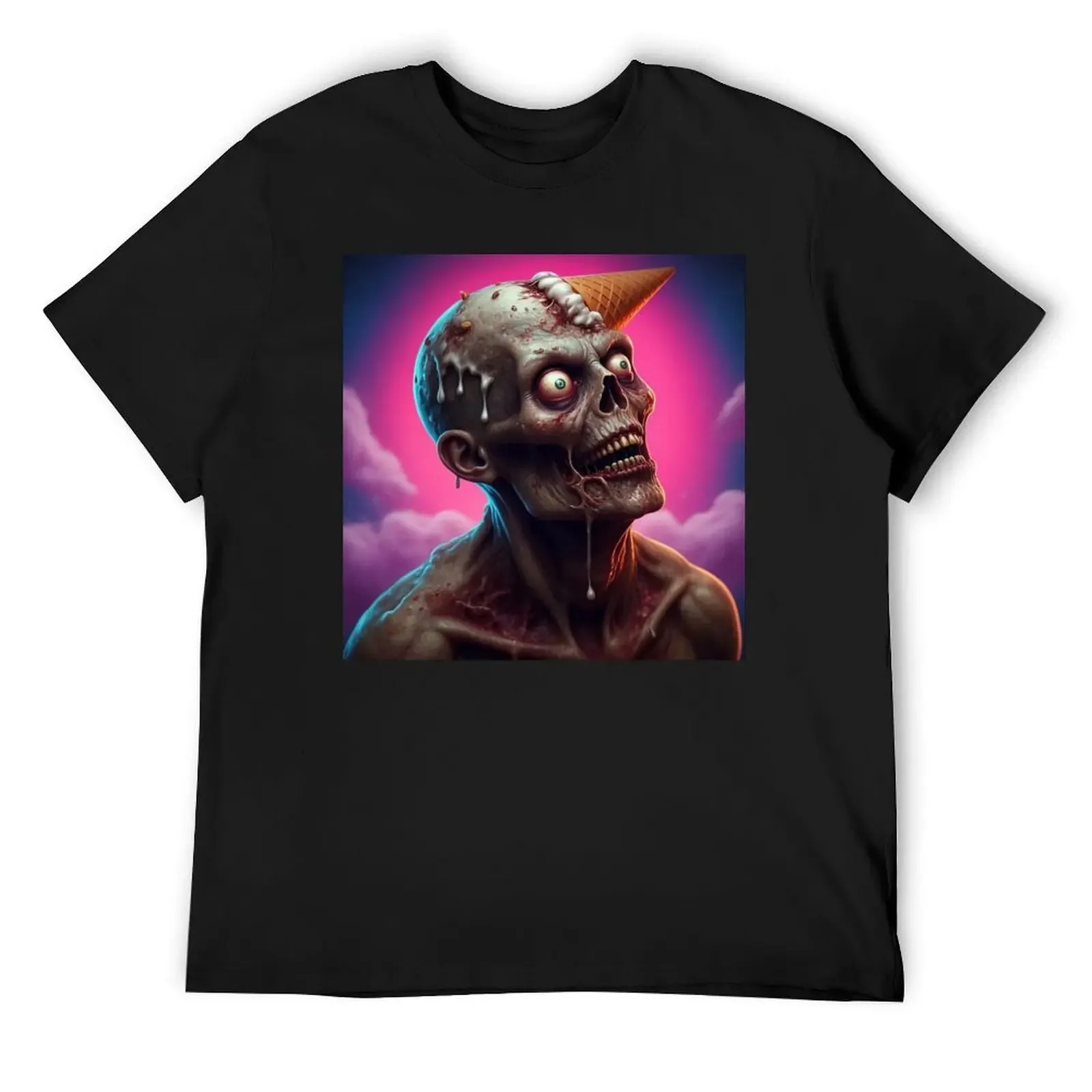 Футболка с изображением зомби-конуса футболки рисунком рэпера синие архивные