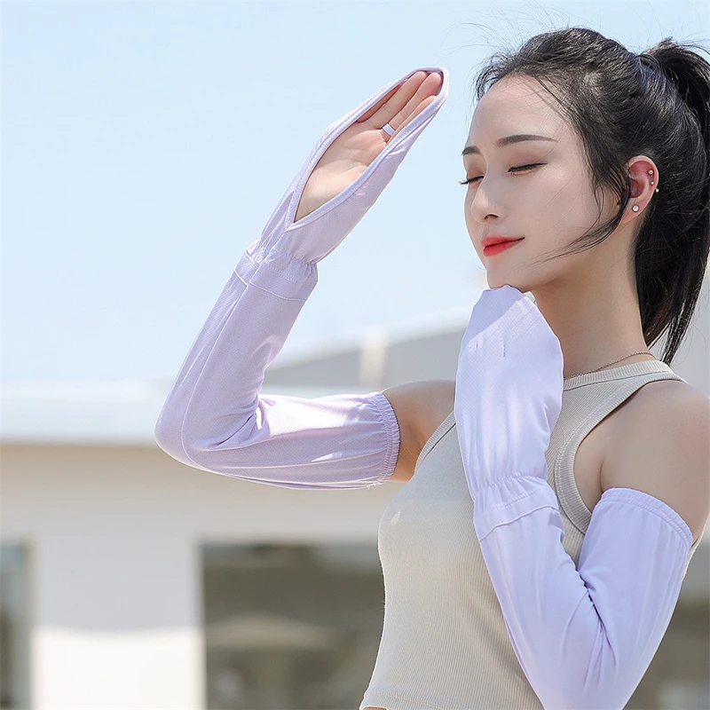 

Ice Sleeve Gloves Arm Guard Women's Summer Driving Sun Protection Arm Sleeves Loose Breathable Arm Guard UV Outdoor Arm Warmers