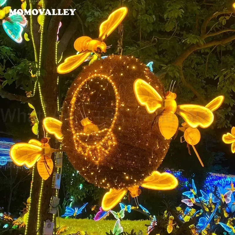 Фото Креативный большой светодиодный светильник в форме сот от Momovalley для уличного праздничного декора, украшения парков, садов, ландшафта, вечеринок и сцен. №2