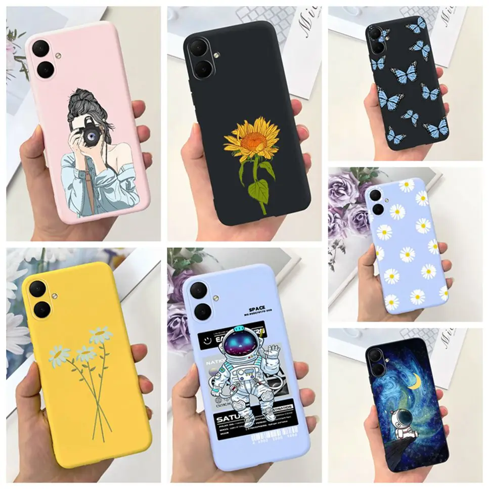 Новинка Мягкая силиконовая Противоударная задняя крышка для Samsung Galaxy A05 SM-A055F Fashion