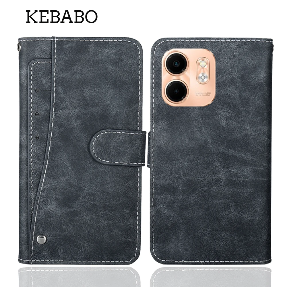 Кожаный кошелек Infinix Smart 9 HD чехол 6 7 дюйма модный защитный на заказ для карт стиль