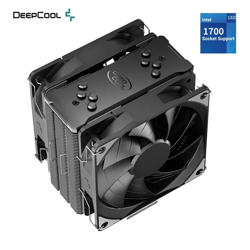

DEEPCOOL GAMMAXX 400 EX 4 heat pipe CPU air-cooled radiator 12cm PWM blackened mute dual fan cooling For LGA1700 LGA1151 AMD AM4