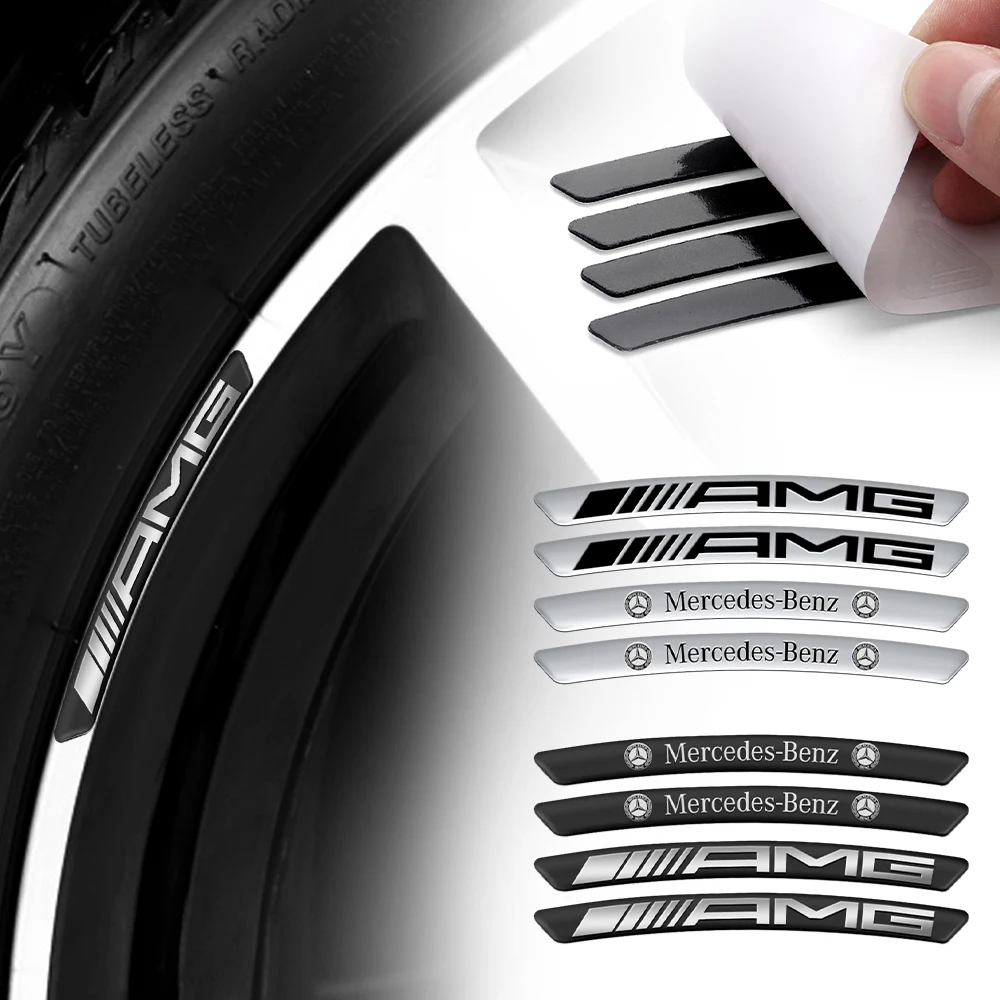 4 шт. 4MATIC эмблема Стайлинг автомобиля Ступица колеса наклейка на обод для Mercedes Benz