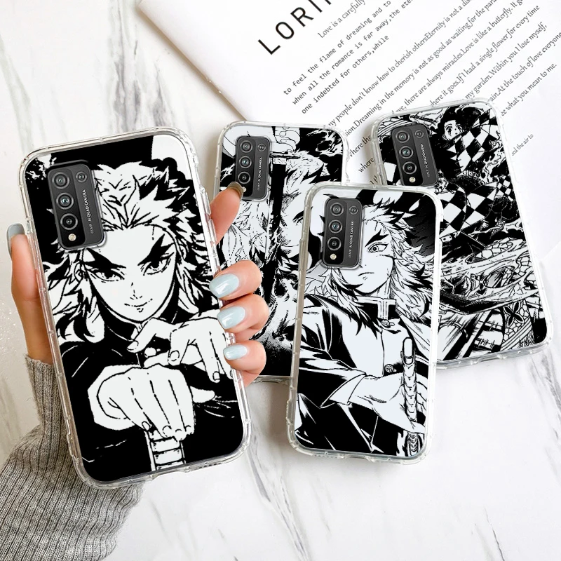 

Anime Comics Demon Slayer Transparent Phone Case For OPPO Find X6 X5 X3 F21 Neo Lite A96 A57 A77 A74 A76 A55 A54 A53 K10 5G