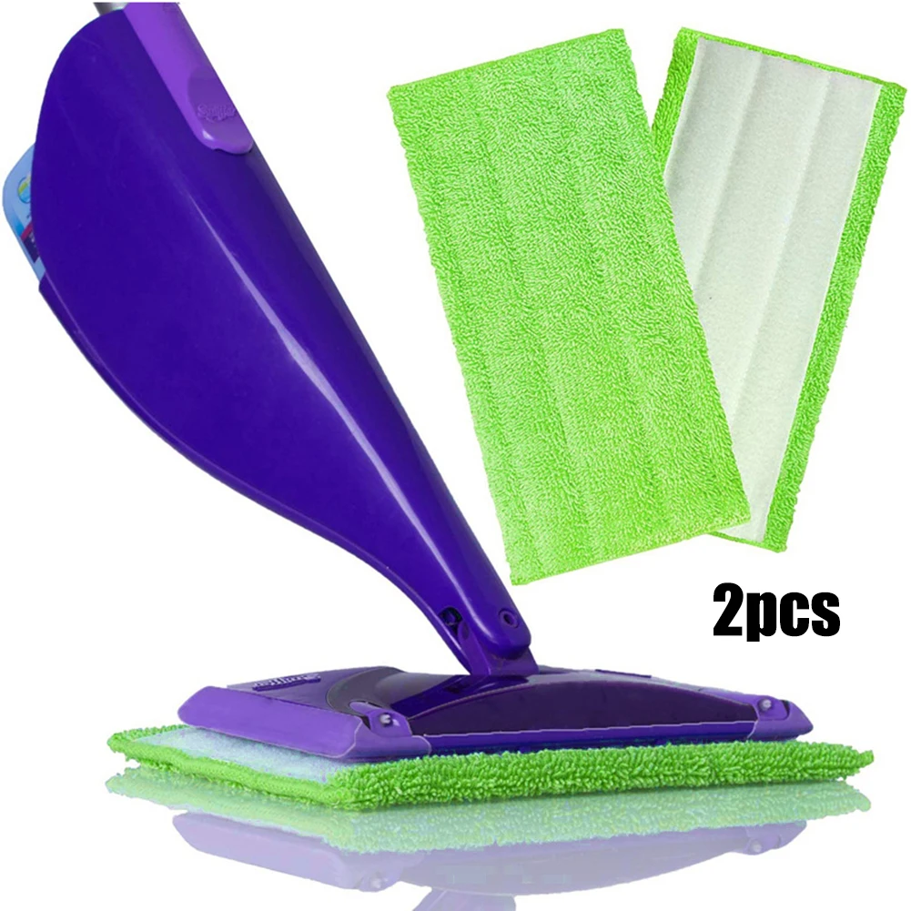

2Pcs Reusable Microfiber Mop Pads For Swiffer Wet Jet Pads For Wet And Dry Sweeping Microfiber Cloth 28.5*15cm Floor Cleaning