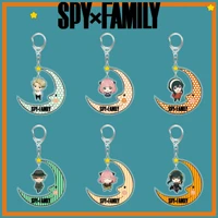 anime spy play house new acrylic keychain pendant key ring backpack creative pendant accessories jewelry toy gift