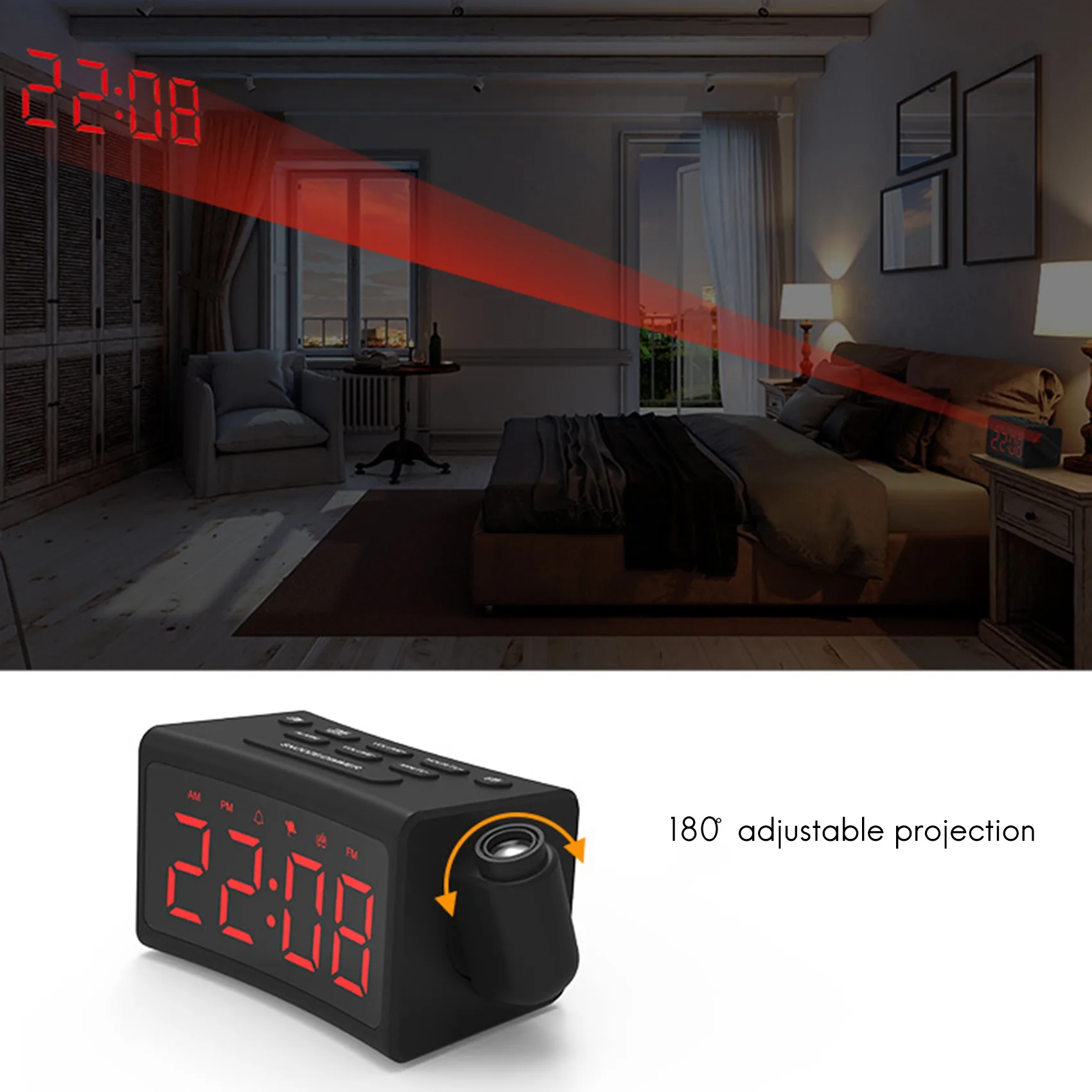 

Loud Alarm Clock for Heavy Sleepers Vibrating Alarm Clock with Bed Shaker for Deaf and Hard of Hearing Snooze Clock